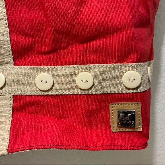 SUN N SAND 14”x18” Large zippered Tote beach Bag buttons accents - Picture 9 of 10